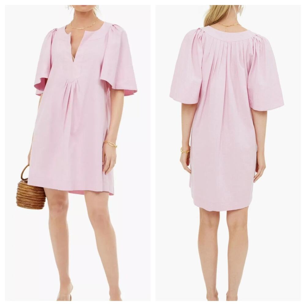 Tuckernuck Mini Dress Pomander Place Orchid Pink Finley Flutter Sleeve Cotton